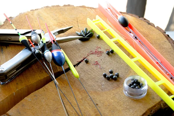Schwimmer Angelschnur Zange Fischereigeräte Werkzeuge Für Angler — Stockfoto