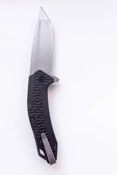 Kniv Med Tanto Blad Form Kniv Med Clip — Stockfoto