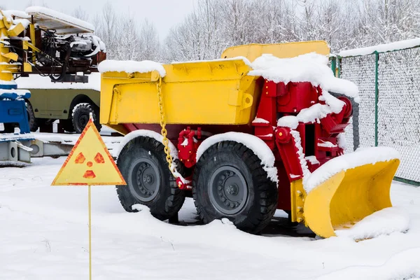 Radio-controlled equipment for radiation treatment. Chernobyl. Ukraine