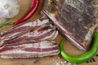 Kompozisyon kesilmiş et. Et stili.