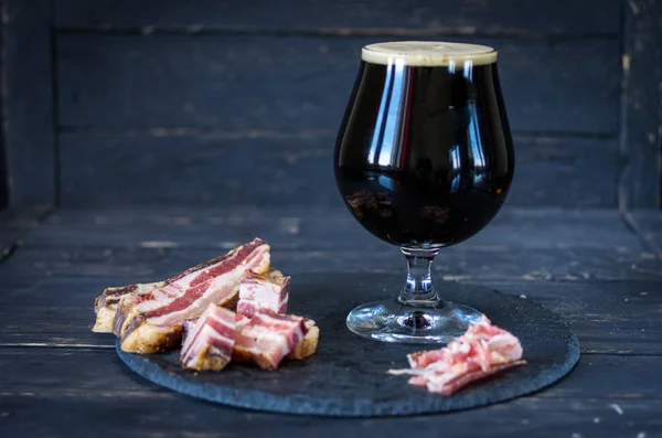 Stout Beer Glass Beer Jerks Dark Mood — Stock Photo, Image