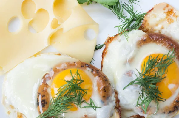 Eggs Close Egg Hard Cheese Good Morning — Stock Photo, Image