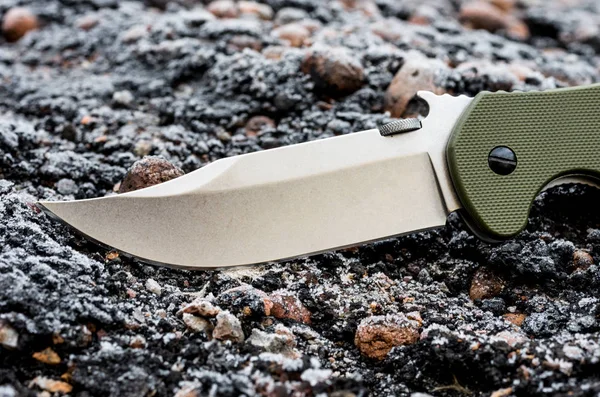 ナイフの刃 ナイフ ハンターのブレード ナイフの研ぎ刃 — ストック写真
