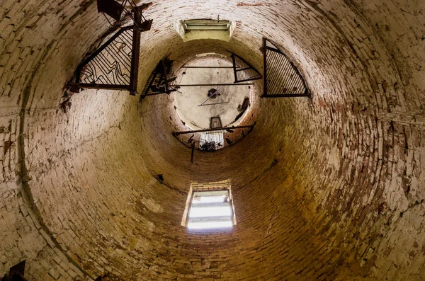 Túnel Abandonado Esgoto Abandonado Vista Topo Túnel Redondo — Fotografia de Stock