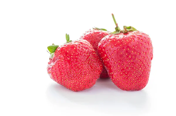 Rote Beeren Frische Rote Erdbeere Hausgemachte Erdbeere Frontansicht — Stockfoto