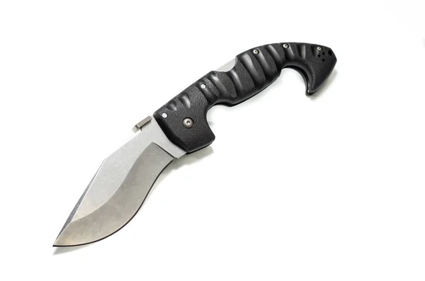Large Army Knife Angle Isolate Knife Central Composition — Stock Photo, Image