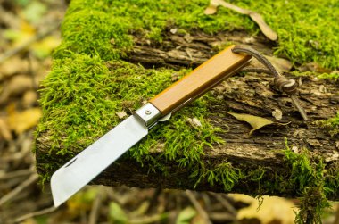 Portekizce katlama bıçak. Çakı Ahşap Saplı.