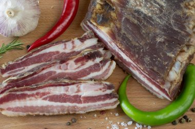 Kompozisyon kesilmiş et. Et stili.