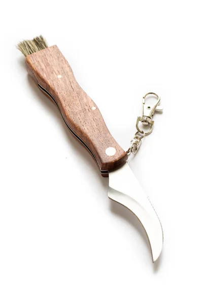 Un piccolo coltello economico per escursioni nella foresta . — Foto Stock