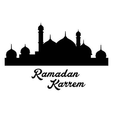 Mosque silhouettes . Ramadan kareem islamic background vector illustration clipart