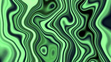 Abstract elegant green and black liquid marble wave looping background.