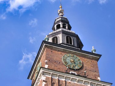 Krakow 'daki belediye binasının ayrıntıları, kentin sembollerinden biri ve en popüler turistik merkezlerden biri.