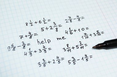 İçinde belgili tanımlık kafes, yazıt - defter örneklerde matematik bana yardım.