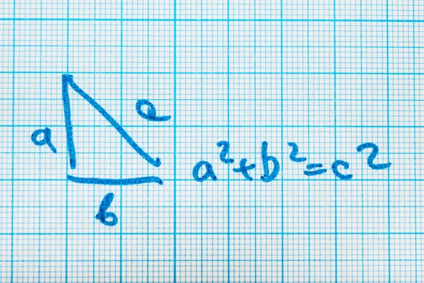 Pythagorean Theorem Mathematical Example Triangle Pattern — Stock Photo, Image