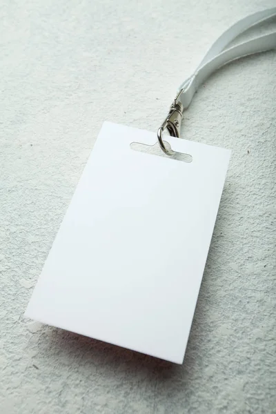 Prázdné odznak, značka Name maketa izolovaných na bílém pozadí. — Stock fotografie