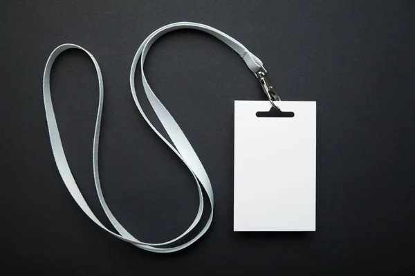 Empty blank identity sign on a black background, mockup. — Stock Photo, Image