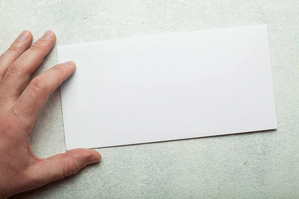 Empty corporate style envelope on a white background. Clipping p