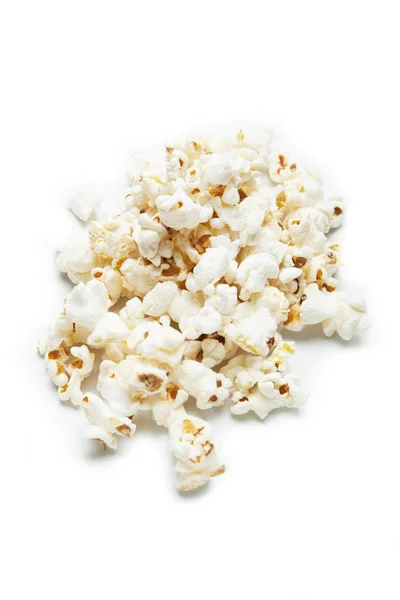A slide of popcorn isolated on white background. — Stock Photo, Image