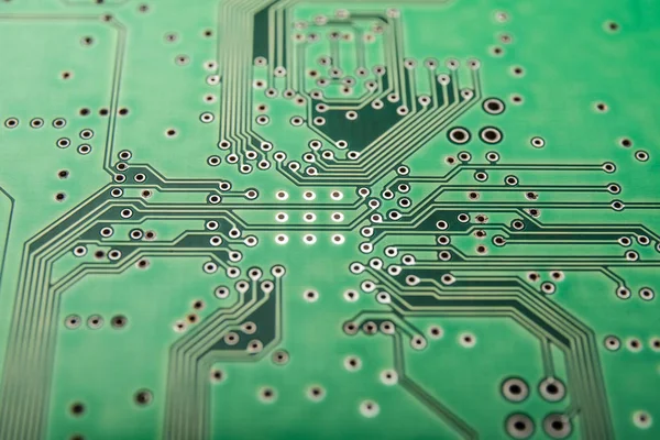 Yeşil devre kartı. Teknik bilim arka plan.