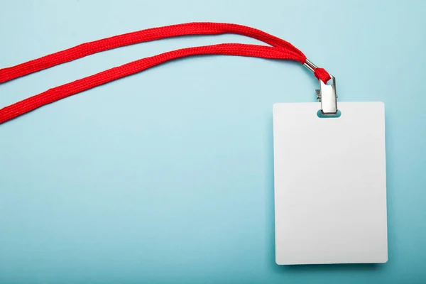 Name Tag isolated on blue background. — Stock Photo, Image