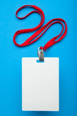 Kimlik rozeti kordon mockup.