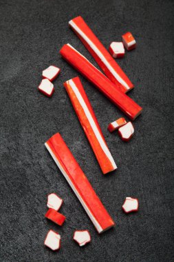 Asya surimi meze, yengeç sopa yapay et.