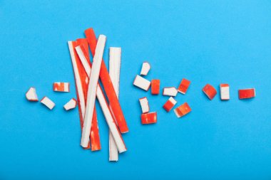 Yapay asya yengeç eti. Surimi sopa meze.