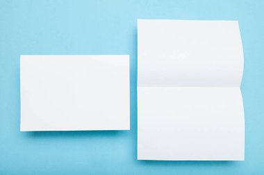 Gölge ile A5 katalog mockup, kitapçık dergisi.