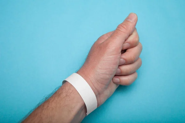 White wristband mockup for event. — Stock Photo, Image