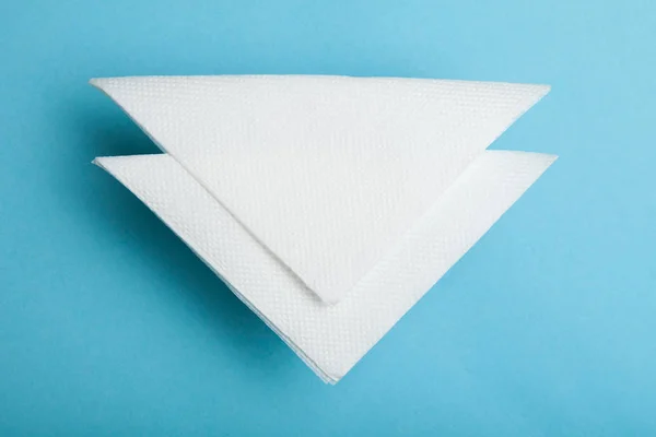 Mockup de guardanapo branco restaurante em branco. Superfície de papel para logotipo, de — Fotografia de Stock