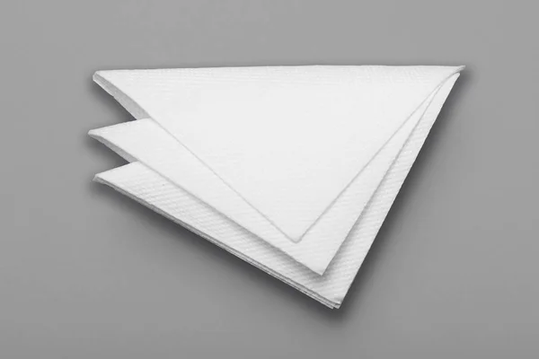 White blank restaurant napkin mockup. Paper surface for logo, de — Stock Photo, Image