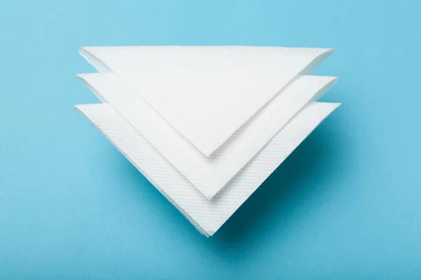 Tessuto del ristorante, modello di tovagliolo di carta bianca . — Foto Stock