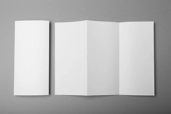 Z fold brochura mockup, white paper A4 mockup . — Fotografia de Stock