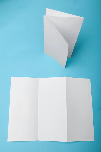 Z fold brochura mockup, white paper A4 mockup . — Fotografia de Stock