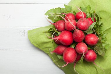 Parlak renkli turp Amerika demet. Metin için alan kopyalama.