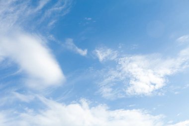 Mavi gökyüzü arka plan, hava durumu.