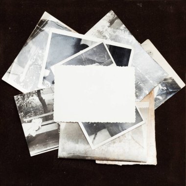 Vintage fotoğraf, eski fotoğraf çerçevesi. Kağıt şablonu.