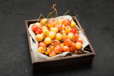 Yakın rainier sarı kiraz, tazelik yeme gıda tatlı kadar.