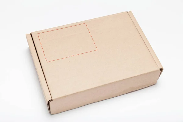 Krabice na balení, krabice. Cartonův náklad. Kopírovat místo pro text Maketa. — Stock fotografie