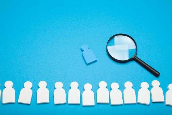 Oportunidade de procura de emprego, agência de recrutamento. Recursos de contratação de pessoas, análise social . — Fotografia de Stock