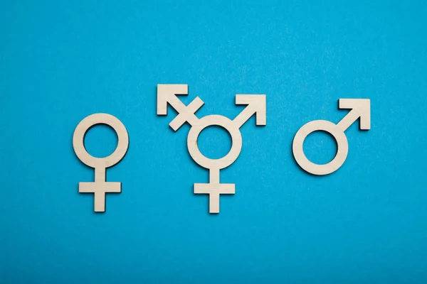 Transgender-Symbol, Aktivismus und Rechte. zivile Trans, bisexuelles Konzept. — Stockfoto