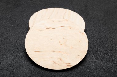 Daire içki coaster ped, yuvarlak boş. Plaka tasarımı.