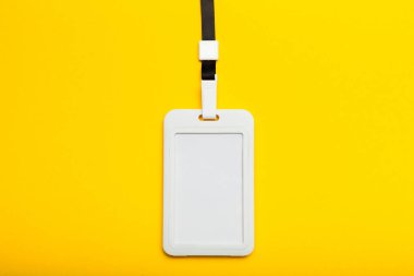 Kimlik kartı, rozet ve kordon. Personel kimlik kartı.