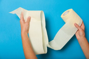 Tuvalet kağıdı rulosu, temiz mendil kavramı..