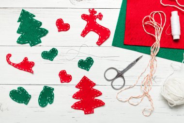 Noel sanatı, tatil el yapımı dekorasyon..