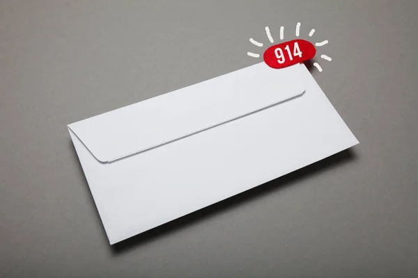 Endereço de entrega envelope em branco, anexo confidencial . — Fotografia de Stock