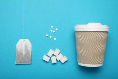 Aspartame sweetener, artificial sugar. Diet food concept.