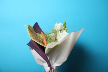 Çiçek aşk buketi, güzellik arka planı.