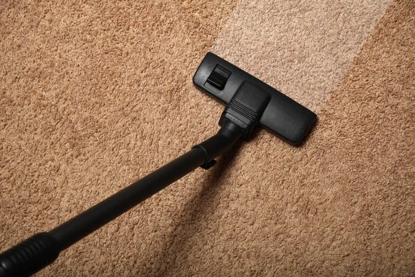 Carpet cleaning, vacuum cleaner on dirty floor. — Stock Photo, Image