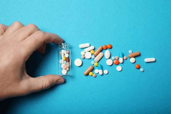 Medical pharmacology addiction. Antidepressant, antibiotic, anti — Stock Photo, Image